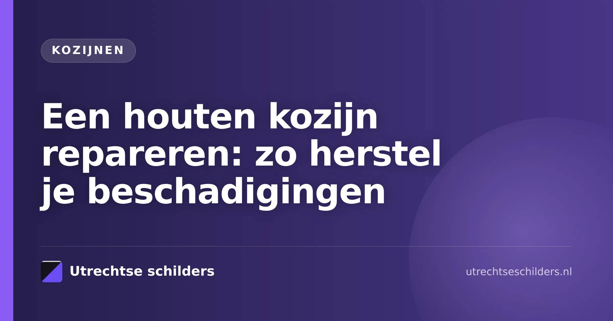 Houten kozijn repareren met schuurpapier, houtvuller en verf