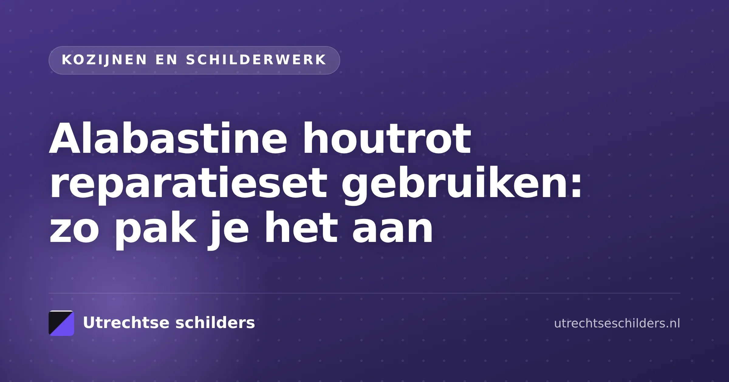 Vakman gebruikt alabastine houtrot reparatieset bij herstel van aangetast houten kozijn